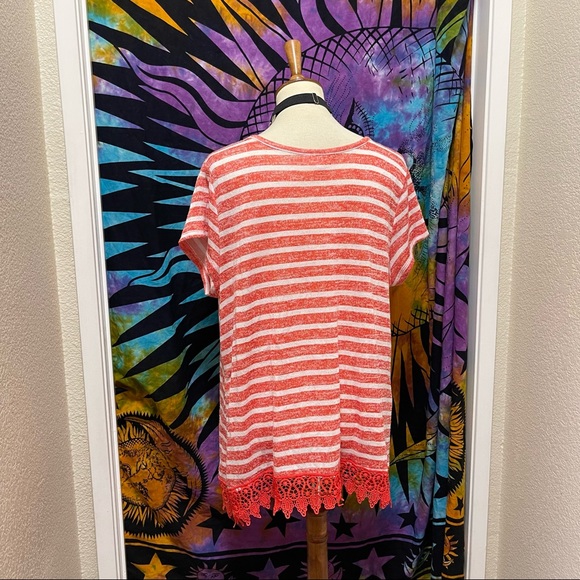 🌈 Lovely orange striped shirt - Picture 6 of 11
